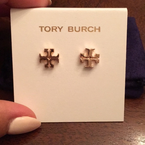 Tory Burch logo stud earrings - Picture 2 of 4